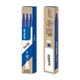 Lot 3 recharges stylo roller bleu fin FriXion Pilot