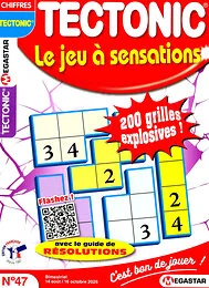 Magazine Tectonic niveau 1 à 6, numéro 47, du 14/08/2026