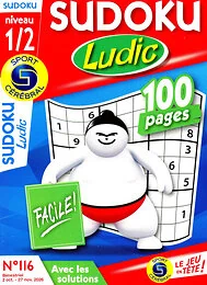 Magazine Sudoku ludic 1/2, numéro 116, du 02/10/2026