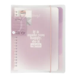 Cahier-classeur A5 "If it made you happy, do it again" lilas – Mr. Wonderful