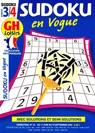 Magazine Sudoku en vogue, numéro 33, du 12/06/2026