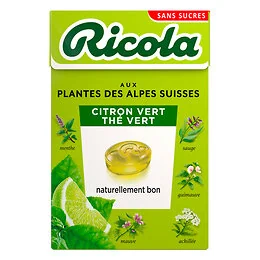 Ricola sans sucre Citron Vert Thé Vert- boîte 50g