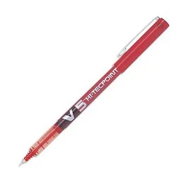 Stylo roller rouge pointe aiguille fine V5 Pilot