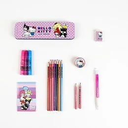 Set de papeterie à colorier et trousse Hello Kitty