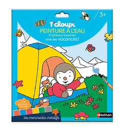 Pochette T'choupi - peinture à l'eau - 8 tableaux à peindre - Vive les vacances