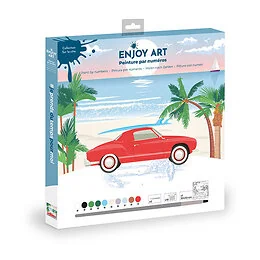 Peinture par numéros Bord de mer 30x30cm - Enjoy Art