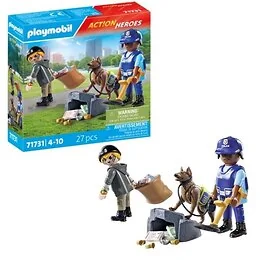 Playmobil 71731 Policier avec chien de recherche et voleur 