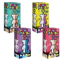 Porte-clé Figurine à peindre Pour Palz 8 cm - Paint pouring - Modèle aléatoire