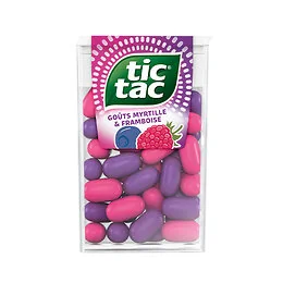 Tic Tac framboise myrtille boîte 18g