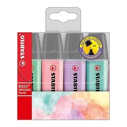 Etui 4 surligneurs Pastel Stabilo