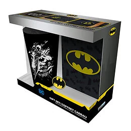 Coffret Batman Verre XXL + Pin's + Carnet DC Comics