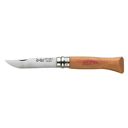 Couteau N°06 lame inox manche hêtre Opin