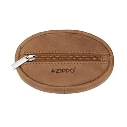 Porte-Monnaie vintage en cuir véritable marron Zippo
