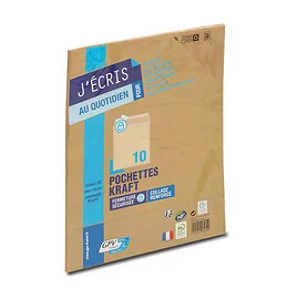 10 enveloppes pochettes 260 x 330 mm kraft GPV
