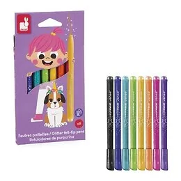 Feutres paillètes x8 Janod