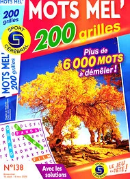 Magazine Mots mel'200 gr, numéro 138, du 10/09/2026
