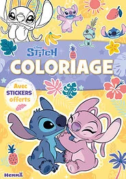 Disney Stitch - Coloriage avec stickers offerts (Stitch et Angel bisou)