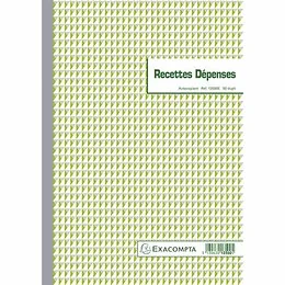 Manifold recettes dépenses 50 feuillets A4 dupli Exacompta