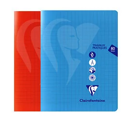 Cahier TP 80 pages 17 x 22 cm Séyès Clairefontaine Coloris Aléatoire