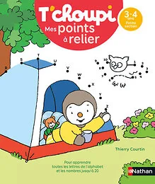 T'choupi Mes points à relier - Lettres et nombres 3-4 ans PS