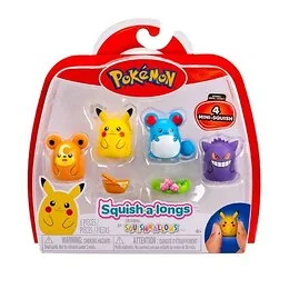 Pack 4 figurines Squish a Long Pokémon