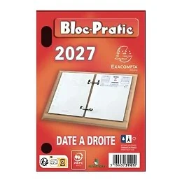 Bloc pratic éphéméride 2027 Exacompta 