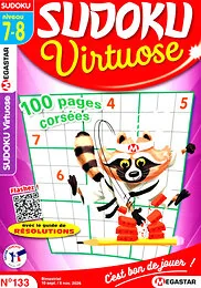 Magazine Sudoku virtuose, numéro 133, du 10/09/2026