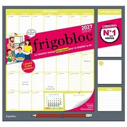 Frigobloc Mensuel 2027 - Calendrier familial / mois (de sept. 2026 à déc. 2027)
