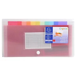 Mini trieur 7 compartiments Crystal 14x26cm Exacompta