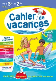 Cahier de vacances 2023, de la 3e vers la 2de