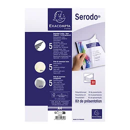 Kit présentation tout-en-un pour relier documents 3mm Exacompta