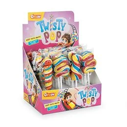 Fizzy Twisty Présentoir 24 sucettes