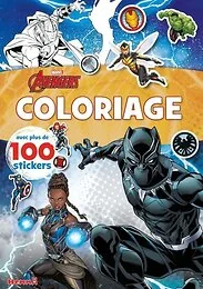 Marvel Avengers - Coloriage avec plus de 100 stickers (Black Panther)