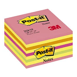 Post-it Cube Couleurs 76 x 76 mm 450 feuilles