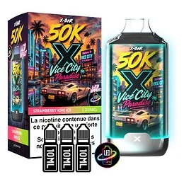 X-Bar 50K Kit Vice City Paradise Fraise Kiwi 20mg