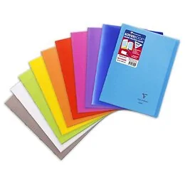 Cahier Koverbook A4 96 pages séyes Clairefontaine Coloris Aléatoire