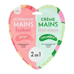 Duo Crème Mains 2 en 1 Pêche et Concombre