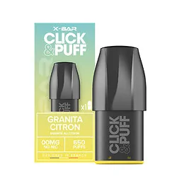 XBAR pod Click and Puff Granite citron 10mg