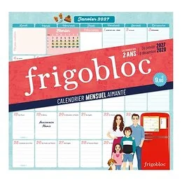 Frigobloc Planning mensuel 2 ans - Calendrier organiseur familial (de janv. 2027 à déc. 2028)