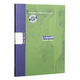 Cahier brouillon 17 x 22 cm 96 pages Séyès Calligraphe  Coloris Aléatoire