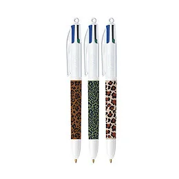 Stylo 4 Couleurs Léopard coloris assortis Bic modèle aléatoire 