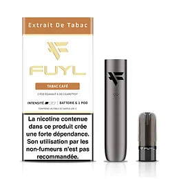 Starter Kit cigarette électronique Extrait de tabac - tabac café 18mg Fuyl