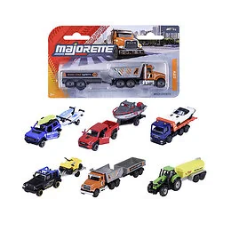 Véhicule et remorque City Trailer Majorette à l'échelle 1/64ème modèle aléatoire