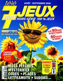 Magazine Tele 7 jours jeux hs, numéro 30, du 10/08/2026