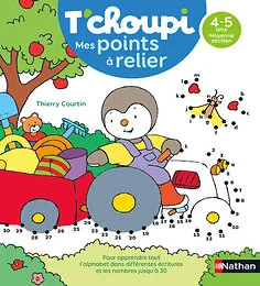 T'choupi Mes points à relier - Lettres et nombres 4-5 ans MS