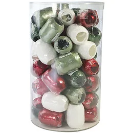 Mini tube de 60 bolducs 10mx7mm assortiment Nöel traditionnal Clairefontaine