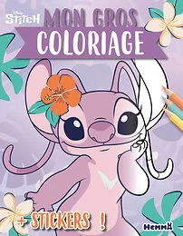 Disney Stitch - Mon gros coloriage + stickers ! (Angel)