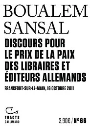 Discours pour le Prix de la paix des libraires et éditeurs allemands