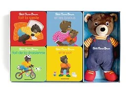Mon coffret à histoires Petit Ours Brun : quatre livres et une peluche