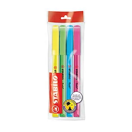 Pack Eco 4 surligneurs RDC Stabilo flash